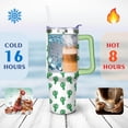 thumbnail image 4 of 40oz Cactus Stainless Steel Flip Straw Tumbler Spill Proof Travel Cup Double Wall Vacuum Insulated Coffee Mug with Top Handle, 4 of 6