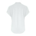 thumbnail image 5 of Seductiva Women's Classic-Fit Short Sleeve Women's Fashion Casual V Neck Button Women Short Sleeve Top Dressy Fashion Trendy Clothes 2025 Lightweight Soft, 5 of 6