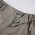 thumbnail image 6 of qILAKOG Women's Dress Shorts 3" Inseam Elastic High Waisted Dressy Summer, Shorts Shorts for Women Trendy, Casual Summer Elastic Waist Cargo Shorts with Pockets, M&Gray, 6 of 8