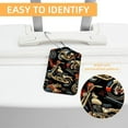 thumbnail image 3 of Motorcycle Square PU Leather Luggage Tags, 2 Pack, with Privacy Cover and Stainless Steel Ring - Suitable for Travel, Backpack, Handbag - Bag Tags, Handbag Tags, 3 of 7