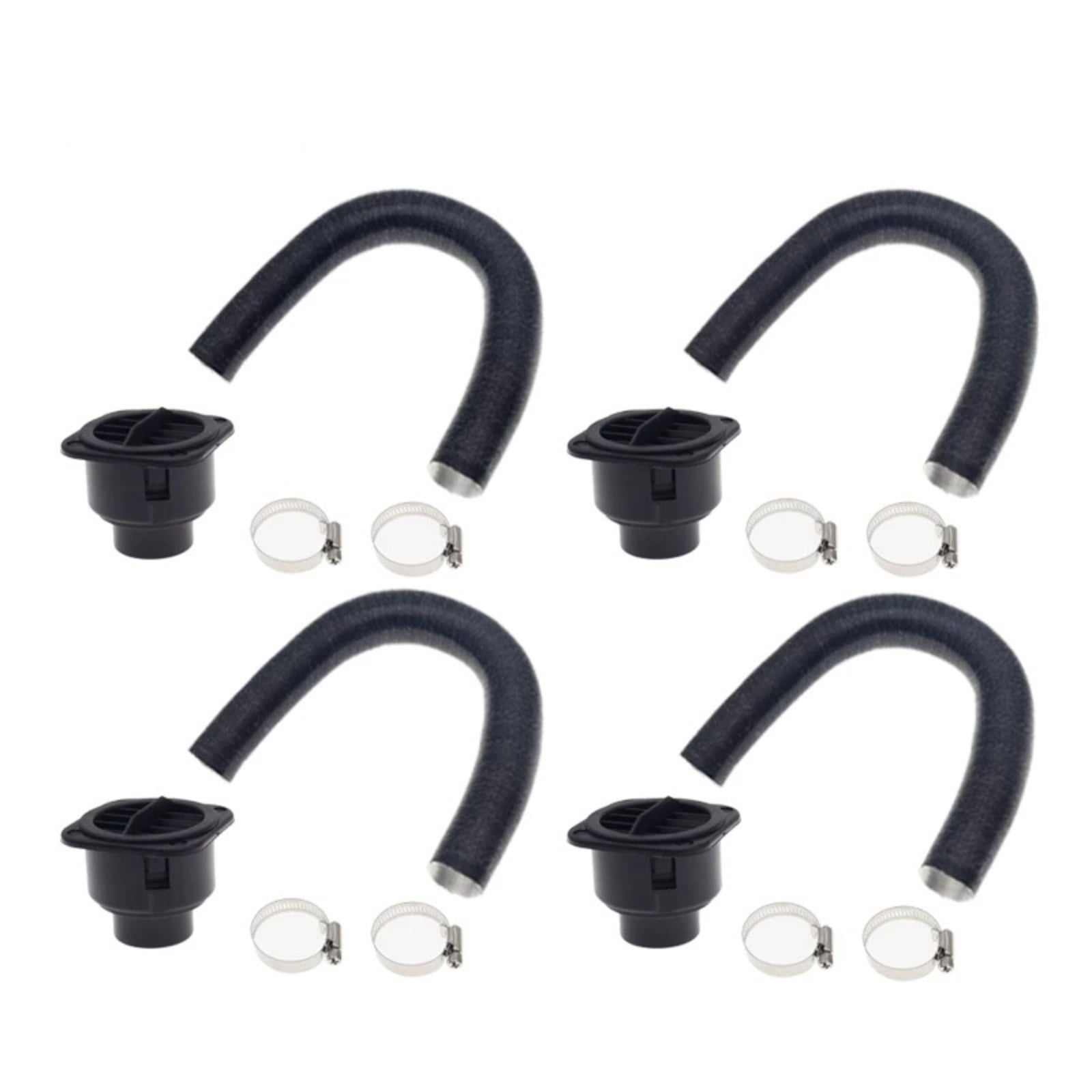 4 Pack 42mm Heater Duct Pipe Kit for Air Diesel Heater with 4 Square Vent Outlets and 8 Clamps Extendable Tube 38cm to 80cm for Car Truck RV