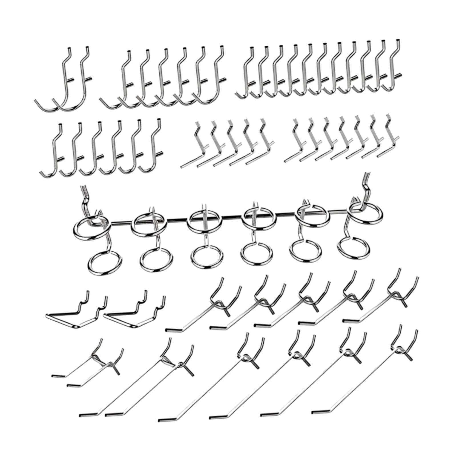 figatia 50 Pieces Pegboard Hooks Assortment Peg Board Organizer Accessories for Organizing Tools Heavy Duty Peg Hooks for Garden Home