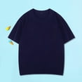 thumbnail image 4 of NAISIBABY Kids Boys T-Shirt, Baggy Crewneck Short Sleeve Soft Cotton Casual Sports Basic Tees Navy 4T, 4 of 6