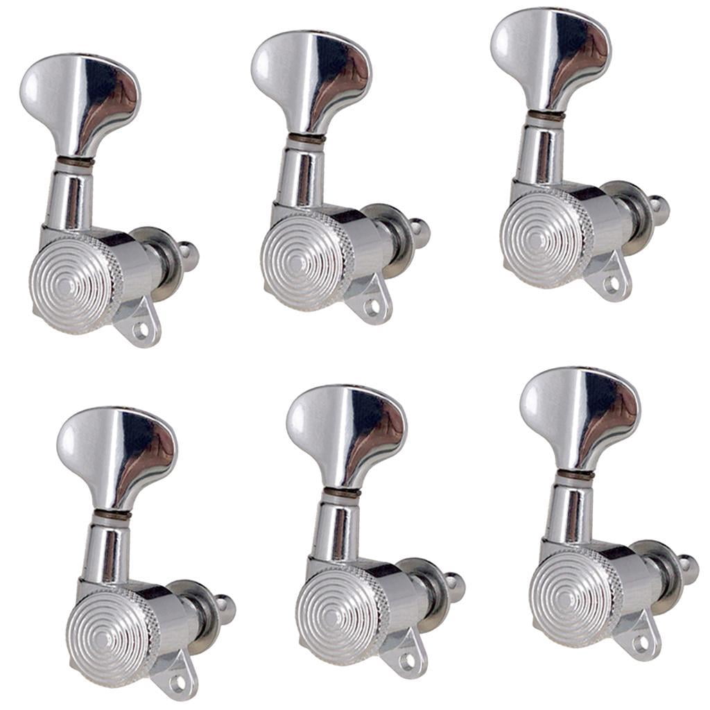 QccHieUs 6R Silver Fishtail Locking String Function Durable For Electric /Folk Guitar