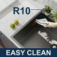 thumbnail image 3 of 33 in Gunmetal Black Stainless Steel sink 18 Gauge Single Bowl Drop-in /Topmount Kitchen Sink, 3 of 6