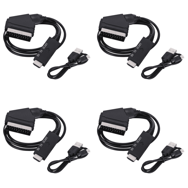 Cable adaptador compatible con HDMI a euroconector Adaptador de cable de audio y video Plug and Play