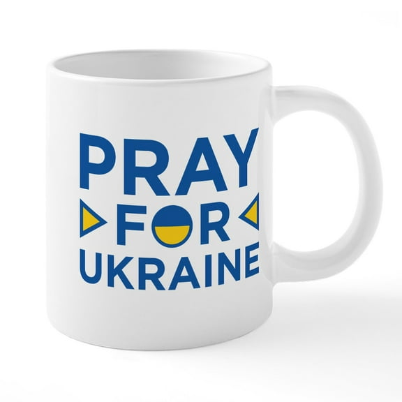 CafePress - Pray For Ukraine - 20 Oz White Ceramic Mega Mug