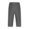 thumbnail image 4 of IYTR Women Capris Pants Elastic Waist Drawstring Summer Wide Leg Pants Athletic Workout Cropped Pants with Pockets (Dark Gray,M), 4 of 7