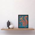 thumbnail image 2 of Squirrel Colour Block Modern Folk Art Linocut Artwork Framed Wall Art Print A4, 2 of 4