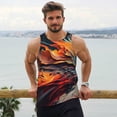 thumbnail image 6 of KLL Dynamic Fire Bird Art Print Men's Muscle Gym Workout Stringer Tank Tops Bodybuilding Fitness T-Shirts Tank Tops Men-3X-Large, 6 of 7