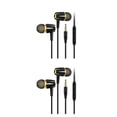 thumbnail image 3 of Auricular con cable Matsuzay en el oído con cancelación de ruido Negro+Oro 2Conjunto, 3 of 6