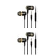 thumbnail image 3 of Auricular con cable Matsuzay en el oído con cancelación de ruido Negro+Oro 2Conjunto, 3 of 6