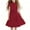 Wine, variant on Girls Summer Midi Dresses Casual Ruffle Front Waistband Tiered Pleated Dress 5-16 Years