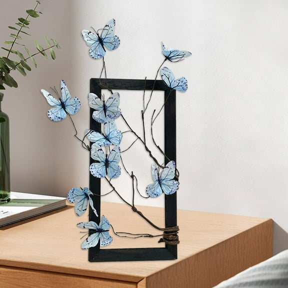 COM1950s 21.6In 3D Butterfly Garland,Artificial Vine with 20 Butterflies for Wedding,Baby Shower,Spring Party Decor - Diy Wall Wreath,Fairy Garden Backdrop