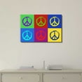 thumbnail image 2 of wall26 - Canvas Wall Art - Multi-Color Pop Art with Anti-War Sign - Giclee Print Gallery Wrap Modern Home Art Ready to Hang - 16" x 24", 2 of 4