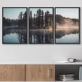 thumbnail image 3 of wall26 Framed Canvas Print Wall Art Set Trees with Misty Lake Reflection Nature Wilderness Photography Realism Contemporary Expressive Multicolor for Living Room, Bedroom, Office - 16"x24"x, 3 of 5