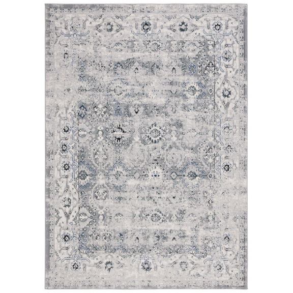 SAFAVIEH Odyssey Edmond Damask Area Rug, Light Grey/Grey, 5'3" x 7'6"