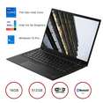 thumbnail image 2 of Restored Lenovo ThinkPad X1 Carbon Gen 9, 14" WUXGA, Intel Core i7-1185G7, 16GB, 512GB M.2, Fingerprint, HDMI, Backlit Keyboard, Wi-Fi, Bluetooth, Win10 Pro (Refurbished), 2 of 8