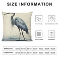 thumbnail image 5 of PRATYUS Watercolor Heron Pillow Covers Pelican Throw Pillow Covers Summer Bird Pattern Double Sided Printing Pillow Case for Farmhouse Patio Living Room 22x22in, 5 of 5