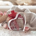 thumbnail image 2 of Heart Shaped Acrylic Keepsake 3.9x3.9 Inch Table Decor Block Gift for Mom Birthday Mother's Day Valentines Day Christmas and Sentimental Home Tabletop Desk Decor and Display, 2 of 7