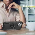 thumbnail image 6 of SaniMore for iPhone 15 6.1" Magnetic Case, Rugged PC & TPU Bumpers with Car Mount & Ring Kickstand Heavy Duty Full Body Protective Case for 15 Women Men, Black, 6 of 10