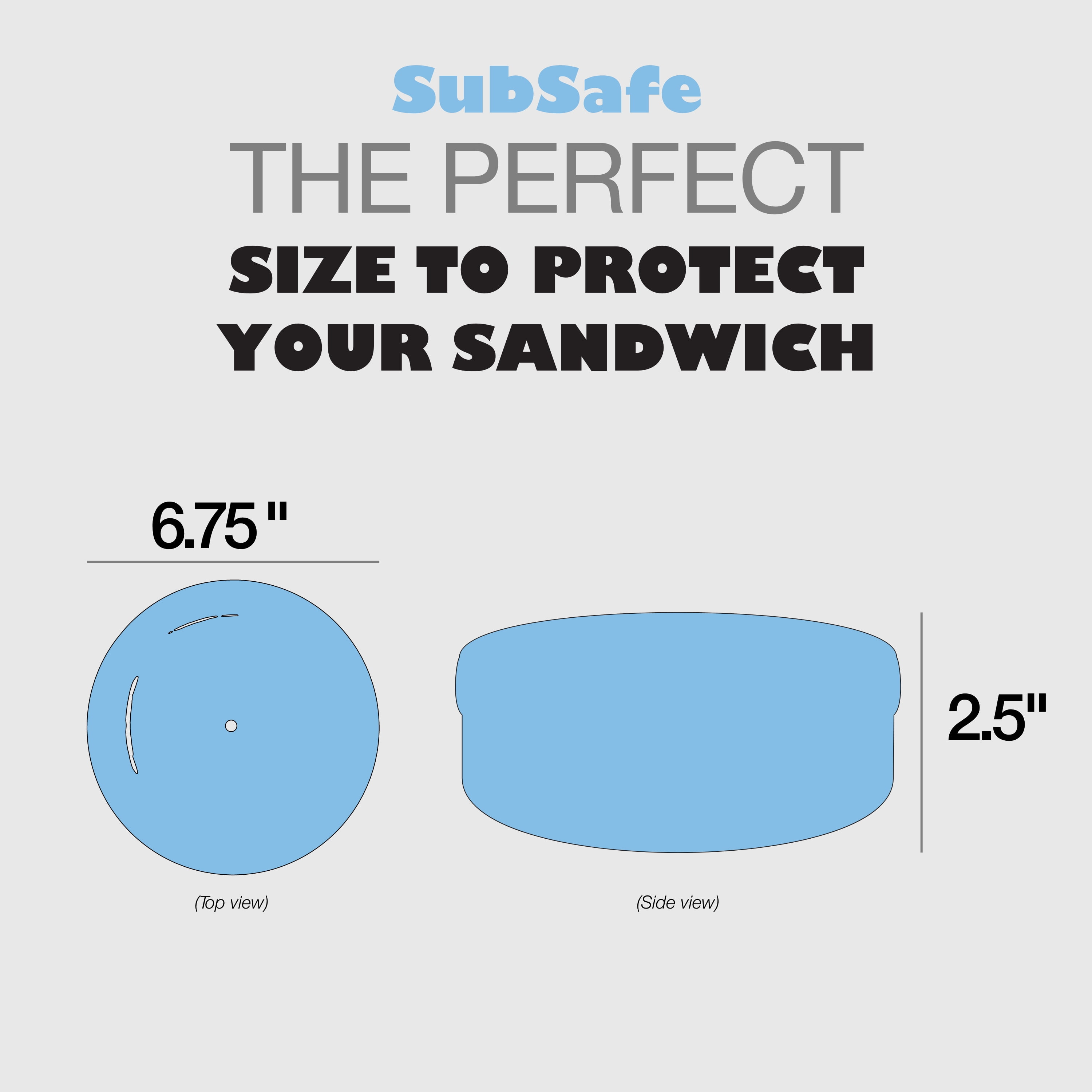 SubSafe Sandwich Safe, 2 Pack – This Reusable Sandwich Container Keeps Your Sandwich Safe, Not Soggy – For Square Bread – Ideal Boating & Cooler Accessory – As Seen On Shark Tank, Makes a Great Gift