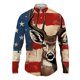 thumbnail image 3 of Camisa con solapa de animal para hombre y mujer, con estampado 3D de alce, informal, de manga larga, con botones, ropa de calle de gran tamaño, unisex, 3 of 5