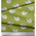 thumbnail image 3 of Soimoi Green Cotton Duck Fabric Tropical Floral Watercolor Print Sewing Fabric Yard 58 Inch Wide, 3 of 3