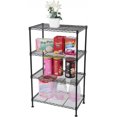 thumbnail image 3 of O'Force 4-Tier Industrial Welded Wire Shelving Kitchen Laundry room Office or Garage Black, 3 of 5
