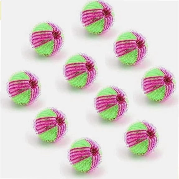 Pet Hair Remover for Laundry Reusable Dryer Balls Washer and Dryer Ball Remove Long Hair Dogs Cats Pets Clothes Washing Machine Dryer Ball Lint Remover for Laundry (Pack of 10, Pink Green)