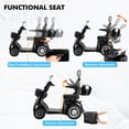 thumbnail image 7 of QEEKA Heavy-Duty 4 Wheel Mobility Scooter for Adults & Seniors,1000W Motor, 500 LBS Weight Capacity,Black, 7 of 7