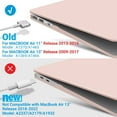 thumbnail image 5 of IBENZER Compatible with MacBook Air 11 Inch Case A1370 A1465, Hard Shell Case with Keyboard Cover & Screen Protector for Mac Air 11, Sakura Pink, W-A11-SKPK+1, 5 of 10