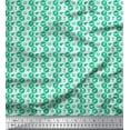 thumbnail image 1 of Soimoi Green polyester Crepe Fabric Airplane,Trophy & Geometric Symbol Printed Fabric 1 Yard 42 Inch Wide, 1 of 3