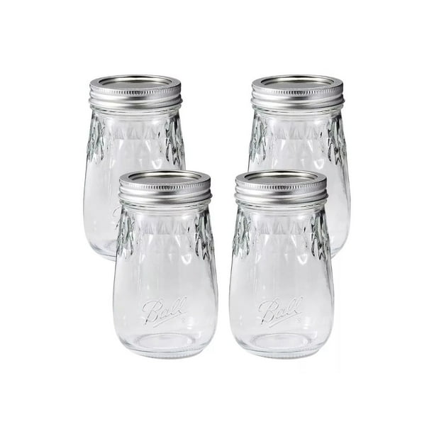Frascos de vidrio Ball 4 Piezas Tipo flauta para alimentos y bebidas