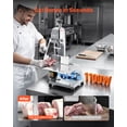thumbnail image 2 of VEVOR Commercial Electric Meat Bandsaw, 1100W Bone Sawing Machine with 12.4" x 18.1" Workbench, 0-4.3" Cutting Thickness, 7 Extra Replacement Blades, for Cutting Bone, Frozen Meat, Pork, Beef & Ribs, 2 of 9