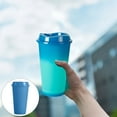 16oz Thermoplastic Cup Creative Pp Color Changing Cup Cartoon Milk Tea