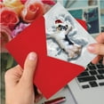 thumbnail image 4 of 1 Christmas Card with Envelope - Critter Snow Angels Dog C4187FXSG, 4 of 6