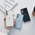 thumbnail image 3 of Compatible with Samsung Galaxy S21 5G Case for Women Girls, Cute Love Heart Pattern Electroplated Design Soft Slim TPU Protective Bumper Cover for Samsung Galaxy S21 6.2＂-Blue, 3 of 10