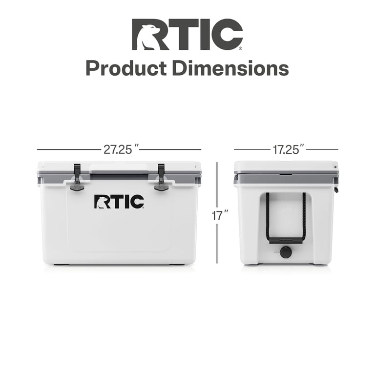 RTIC, Hard-Sided Ice Chest Cooler, 52 Qt, Fits 76 Cans - Walmart.com