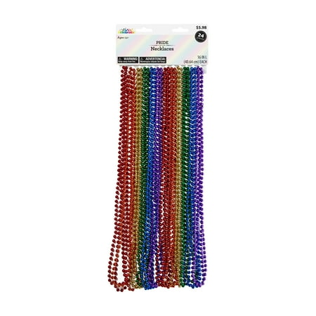 Way To Celebrate Pride Rainbow Unisex Adult 24 Pack Beads