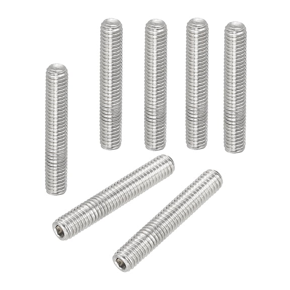 Hex Socket Grub Screw Flat Point Grub Bolt Stainless Steel Head Socket Set Screws for Door Handles, Light Fixture M3x18mm, 10 Pcs