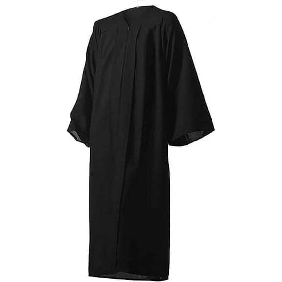 Honors Graduation Academic Gown (Black, Matte, Size 54) - Unisex - for heights (5'9" - 5'11")