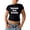 Black, variant on Women Korean Style Printed Round Neck Short Sleeve T Shirt Versatile and Slim Fit Cropped Shirt Vintage Tops