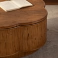 thumbnail image 5 of Noble House Flower Rattan Coffee Table with Lift-Off Lid Storage, Boho-Chic Petal Design, for Living Room, Natural Wood, 5 of 10