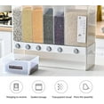 thumbnail image 2 of Dispensador de cereales 6 en 1, contenedor de almacenamiento de alimentos secos, dispensador de arroz con 6 rejillas para montaje en pared., 2 of 5