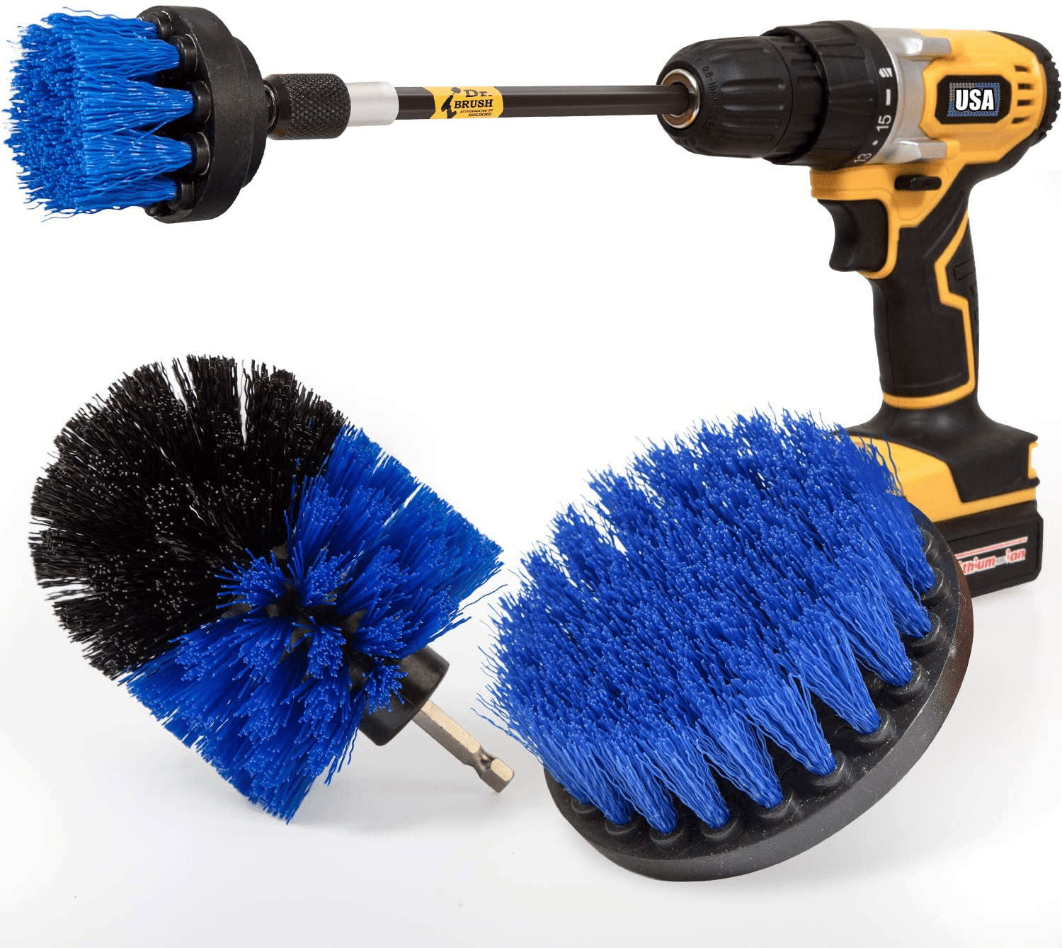 Cleaning Drill Brush Set, 4 Pack Power Scrubber Brush Set, Drill Brush  Attachment for Power Drill, mobzio All Purpose Drill Scrubber Brush Kit for