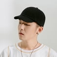 thumbnail image 1 of YAOBAMM Peaked Cap Men Baseball Hat Solid Color Brim Included Breathable Non slip Vintage Sunscreen Adjustable Peaked Hat, 1 of 7