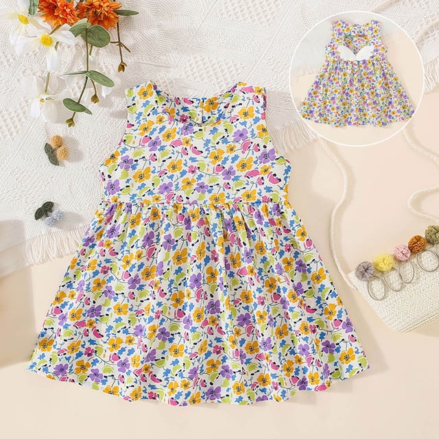 Robes pour Fillettes Robe Tutu pour Filles Robe d'Anniversaire Robes de Soleil Robe de Fantaisie Robes pour Filles Taille 2-3 Ans