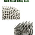 thumbnail image 5 of EPOTOOR 1200 Count Siding Nails Full Round Head Wire Collated 15-Degree 1-1/4 Inch x .090 Inch 304 Stainless Steel Coil Siding Nail, 5 of 6