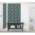 thumbnail image 5 of Ambesonne Tropical Peel & Stick Wallpaper for Home, Line Exotic Leaves Boho, 13"x100", Turquoise Charcoal Grey, 5 of 5